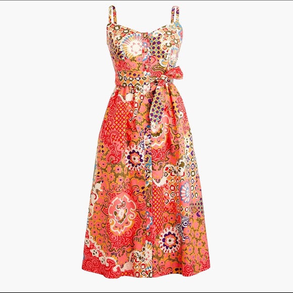 J. Crew Dresses & Skirts - NWT J.CREW Sundress in cotton poplin paisley Sz 4